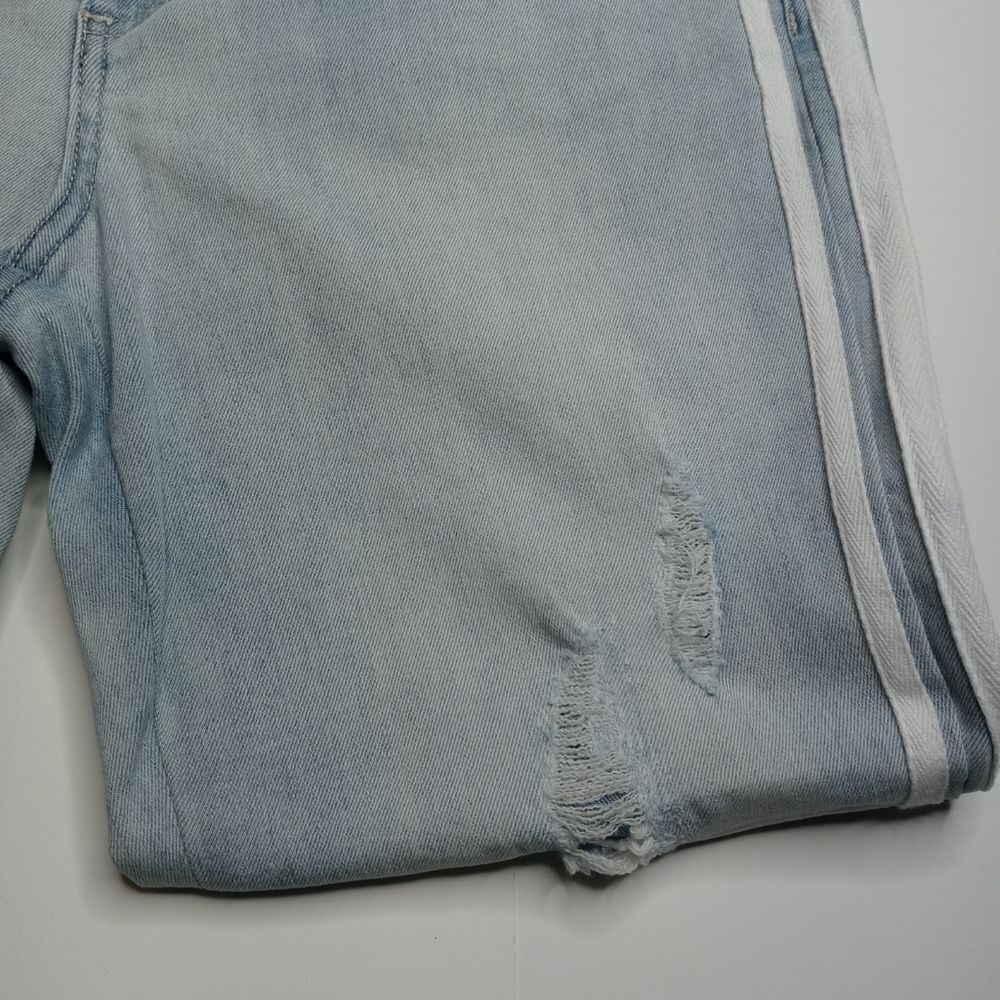 GB Gianni Bini Tuxedo Stripe Raw Step Hem Jeans - Picture 6 of 9